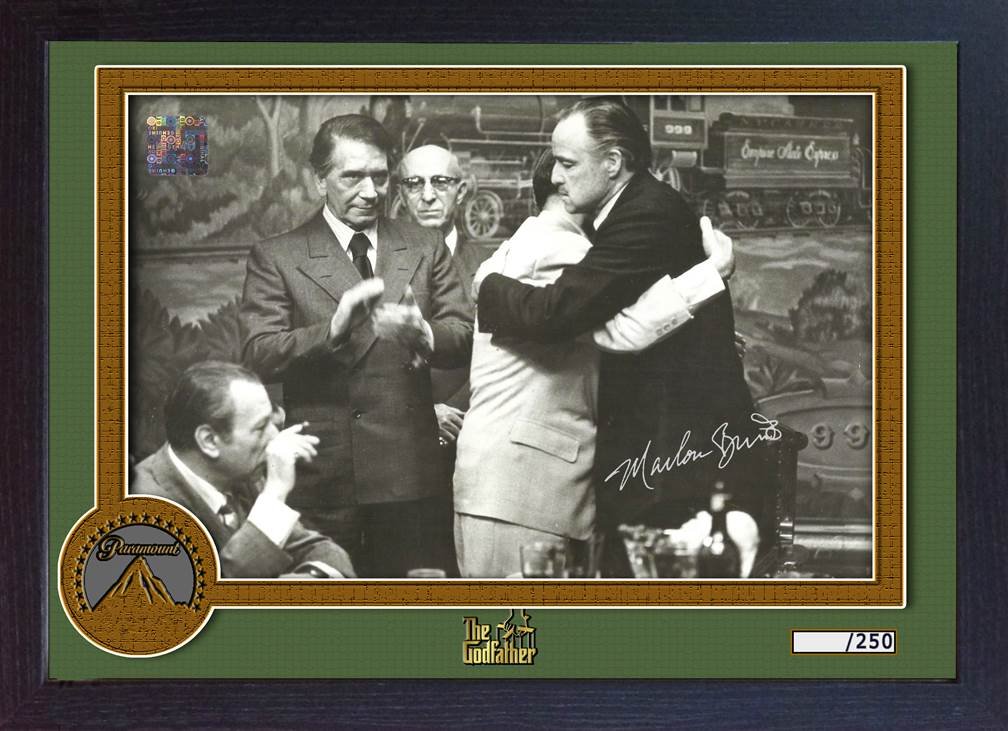 S&E DESING The GODFATHER signed print MARLON BRANDO autograph Francis Ford Coppola Framed printed