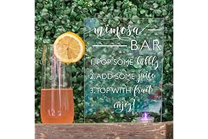 Personalized Acrylic Mimosa Bar Sign Perfect for Baby Showers and Weddings