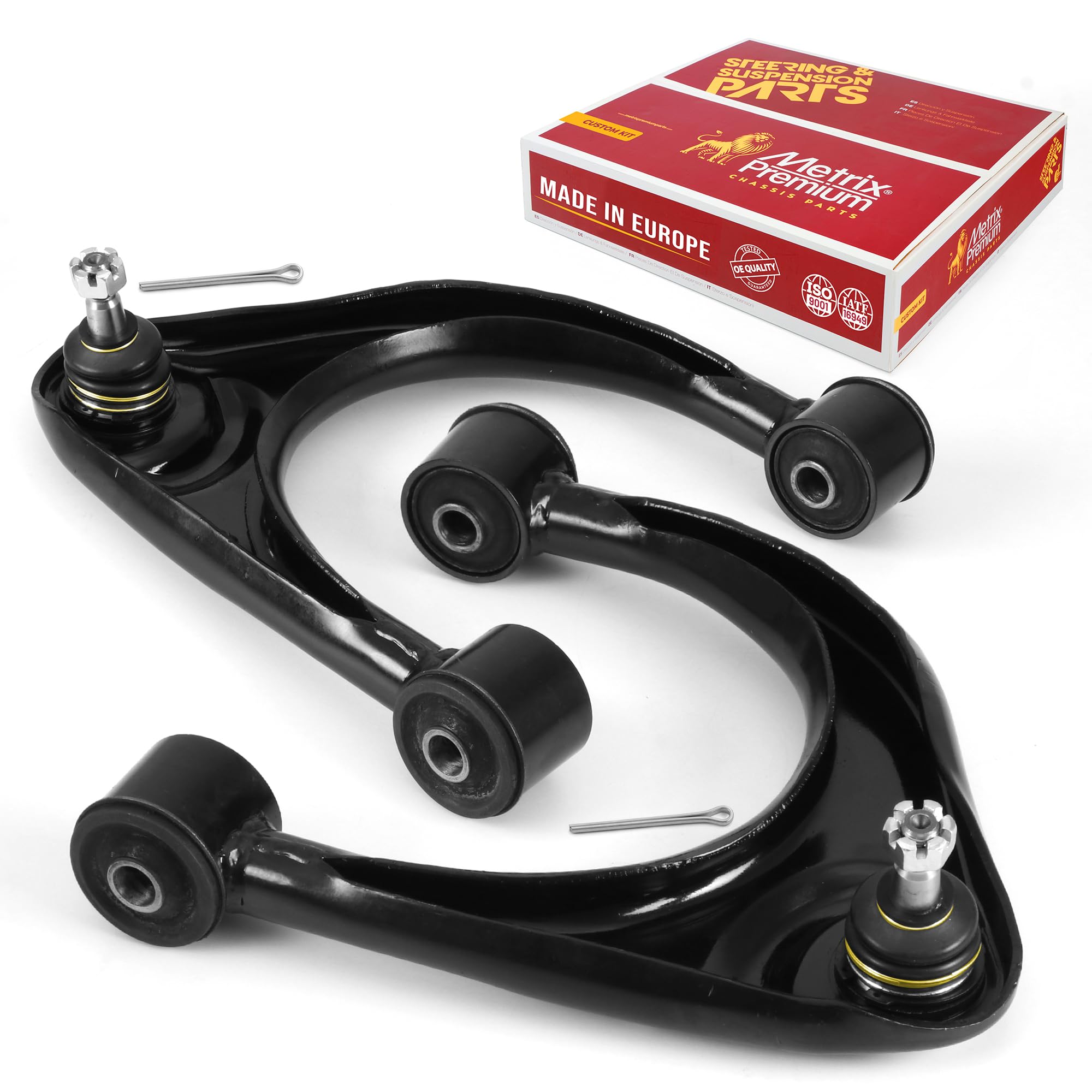 Metrix Premium Chassis Parts - Front Left & Right Upper Control Arm w Ball Joint & Bushing Assembly Kit Fits 2008-2022 Toyota Sequoia, 2007-2021