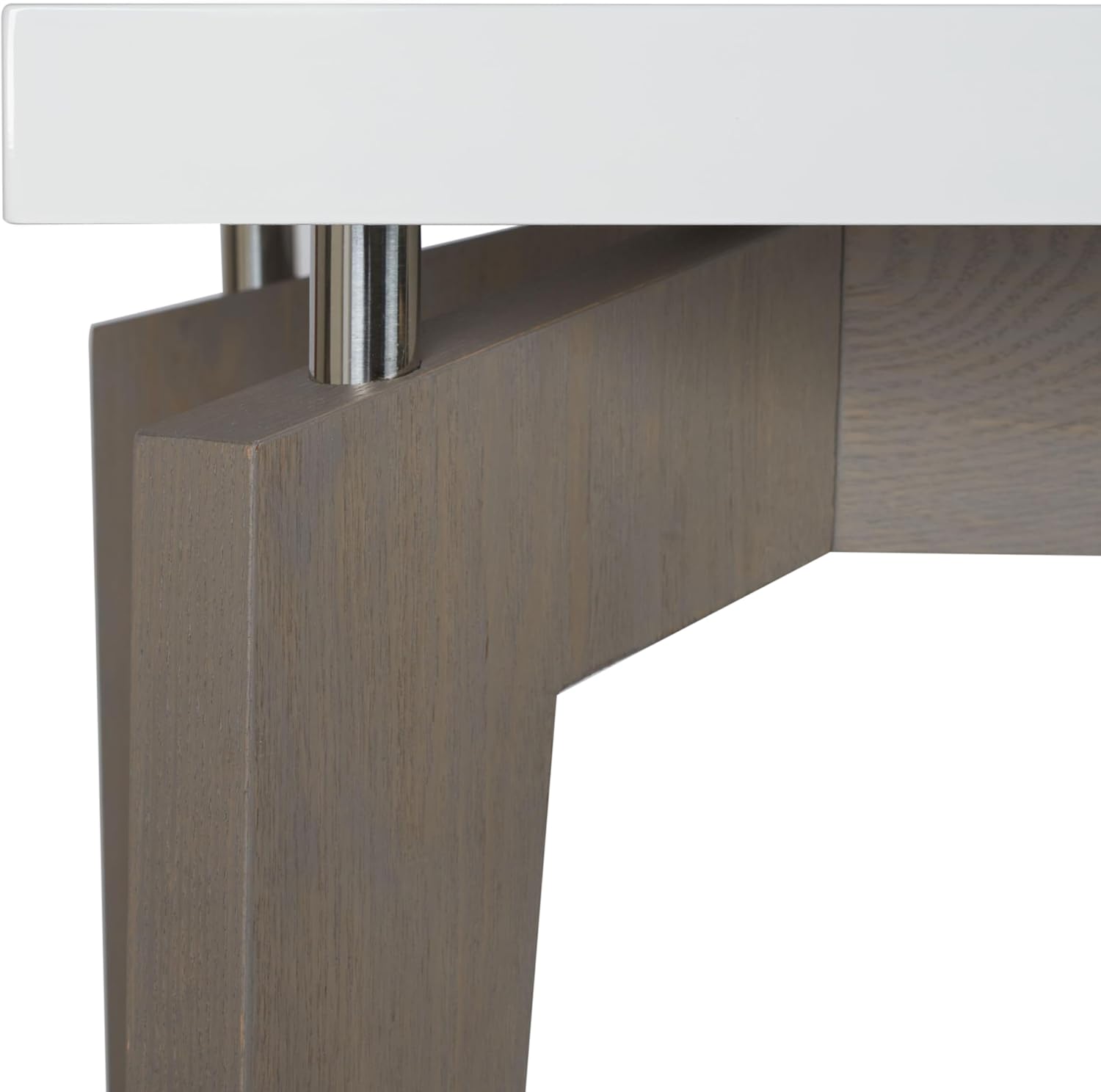 Safavieh Home Collection Josef Mid-Century Modern White and Dark Brown Console