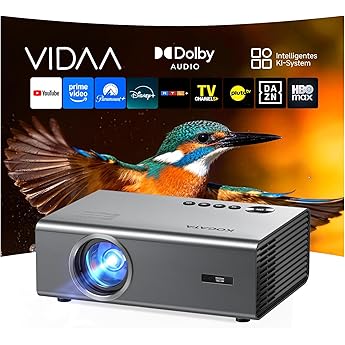 4K Smart Projector with VIDAA Compatible with Netflix App Dolby Audio & HDR10+ KOGATA Original AirPlay Auto Focus 6D Keystone WiFi 6 & Bluetooth Home Cinema Projector for Streaming without TV