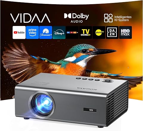 4K Smart Beamer mit VIDAA, kompatibel mit Netflix-App, Dolby Audio & HDR10+ | KOGATA Original AirPlay, Auto-Fokus, 6D Keystone, WiFi 6 & Bluetooth | Heimkino Projektor für Streaming ohne TV-Stick