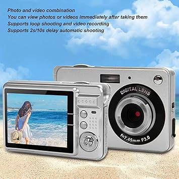48MP Digital Camera 4K Digital Camera for Teenagers 48MP HD 2.7 TFT Screen 8x Zoom Auto Focus Anti-Shake Pocket Compact Camera for Travel Photography