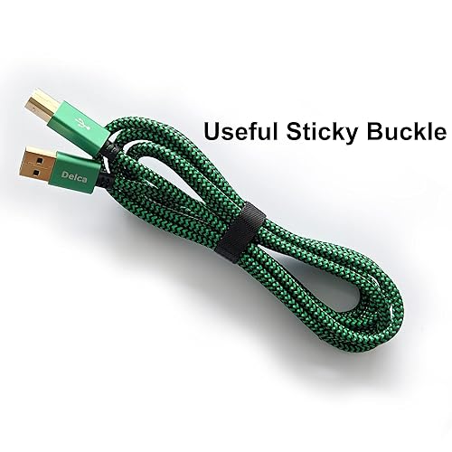 Miniatura 6 de Delca Cable de impresora de 6 pies5.9 ft I de nailon trenzado USB 2.0 cable tipo A macho a tipo B macho cable de impresora I compatible con Canon,