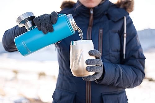 Miniatura 8 de EcoVessel PORT - Vaso de acero inoxidable con triple aislamiento, con tapa, utilizado como copa de vino, taza de café y más, 10 onzas