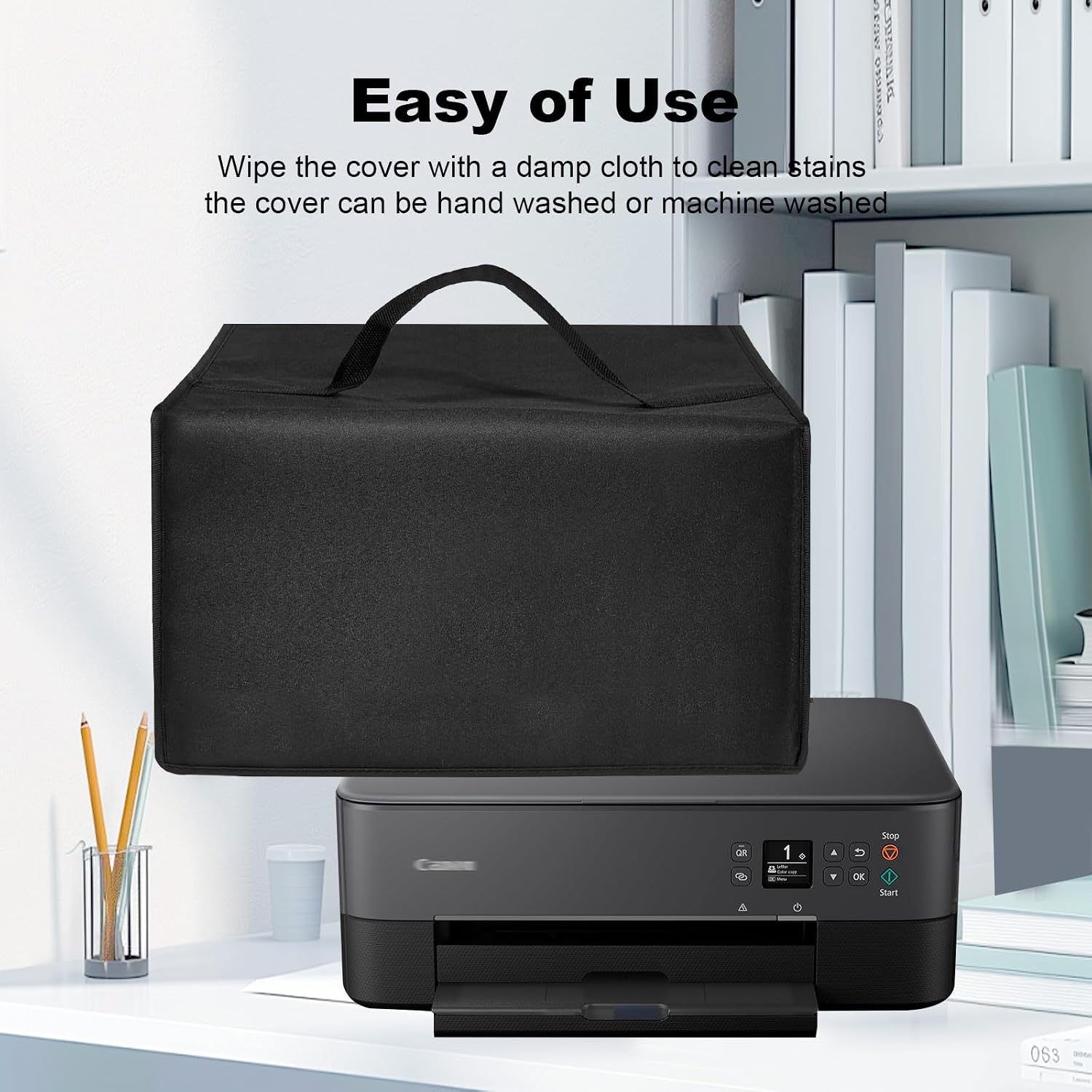 Printer Dust Cover for Canon PIXMA MG3620 / TS3720 / TS6420a Wireless All-in-One Color Inkjet Printer,Heavy Duty Waterproof Nylon Protector Case (Black)