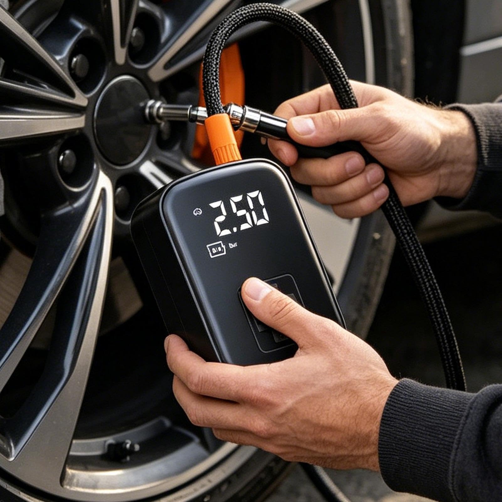 Générique Pompa pneumatica Mini Spegnimento Automatico con Manometro