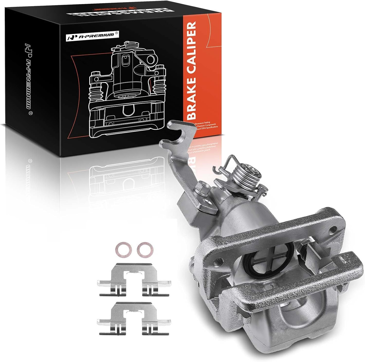 A-Premium Disc Brake Caliper Assembly with Bracket Compatible with Select Mazda Models - MX-5 Miata 2006 2007 2008 2009 2010 2011 2012 2013 2014 2015, L4 2.0L - Rear Right Passenger Side