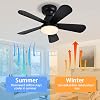 Smart Modern Style Led Ceiling Fans with Lights Reversible Dimmable and Silent Ceiling Fans with Lights and Remote Control Suitable for Bedrooms Living Rooms and Kitchens,Black-42