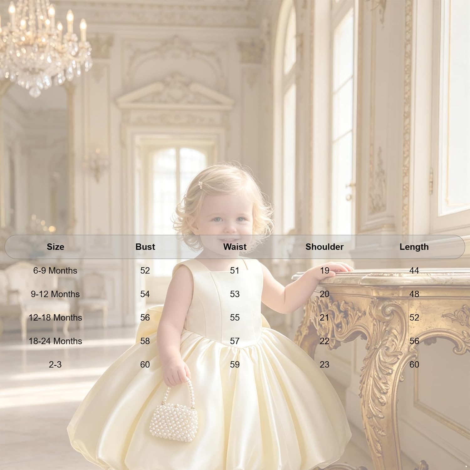 Lejafay Baby Baptism Christening Dress A-line Square Neck
