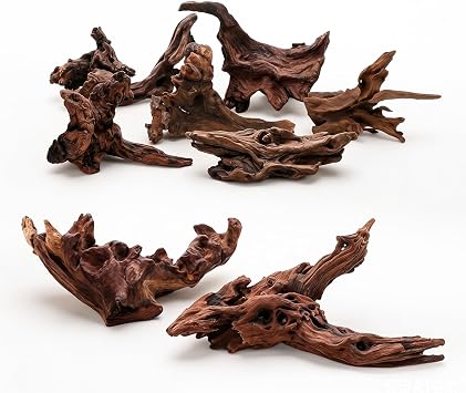 8 Pcs Driftwood For Aquarium, Fish Tank Wood Natural Aquarium Wood Premium Aquariums Driftwood Small Fish Tank Decorations Driftwoods for Fish Tank Decoration
