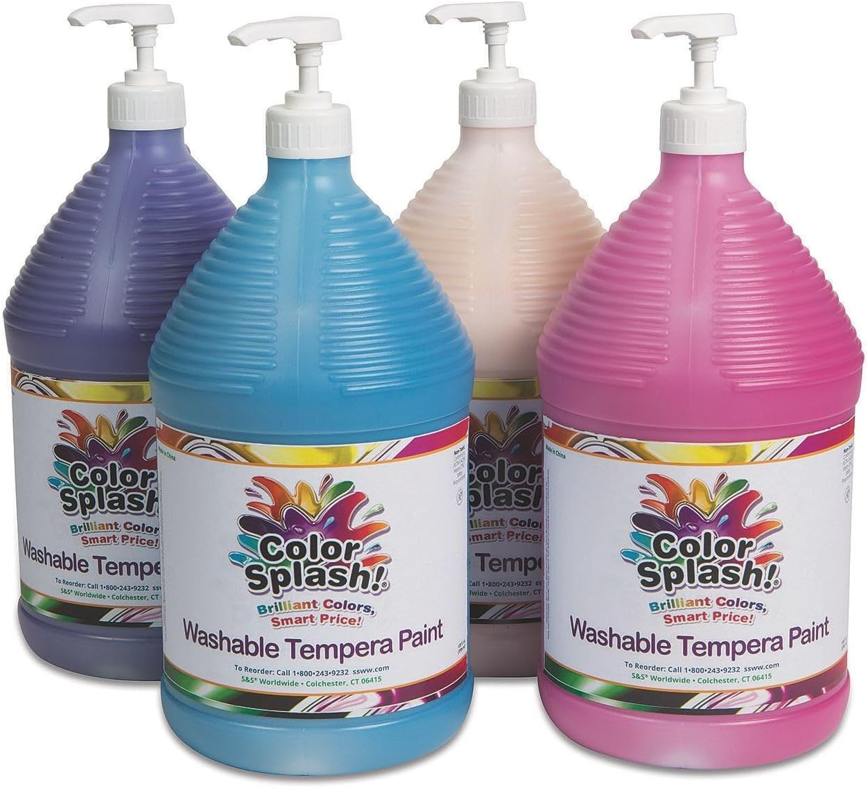 Color Splash 128oz Washable Tempera Pack - Tq Vi Ma Pe