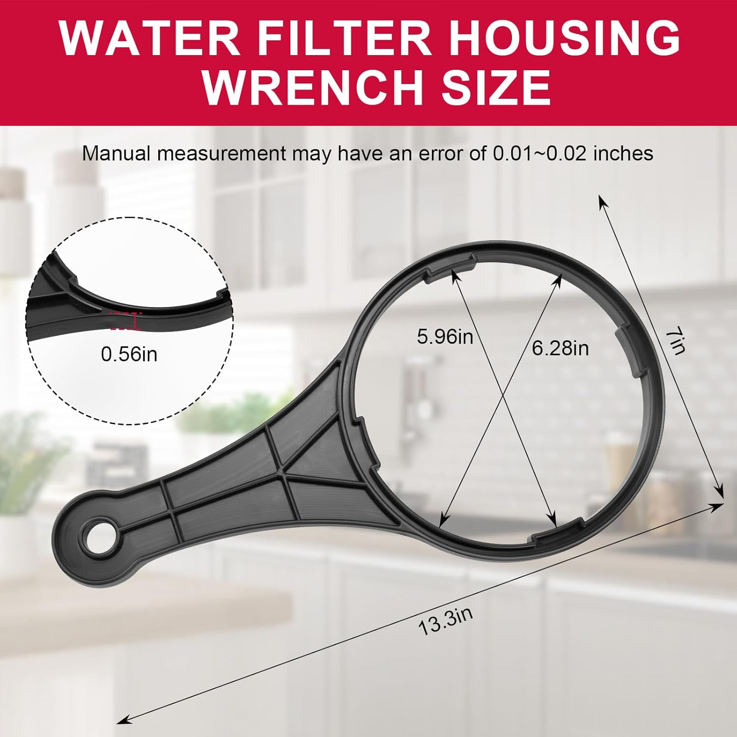 Water Filter Housing Wrench Compatible with Culligan HD-950, PWF45W, Aqua-Pure AP801 AP802, Pentek, Big Clear, YTB, Atlas Filtri and Most Filter Housings Which Accept 4.5'' Width Filter Cartridges