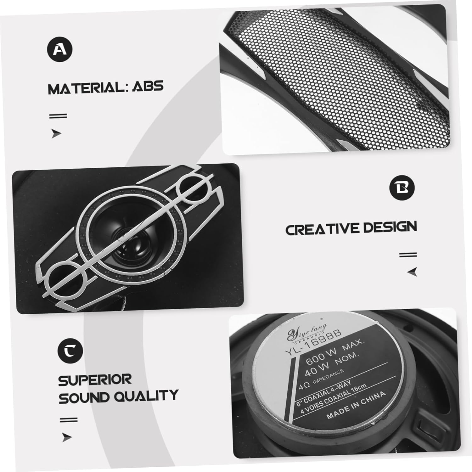 Car Speakers High Performance Loudspeaker Car Audio Stereo System Supply