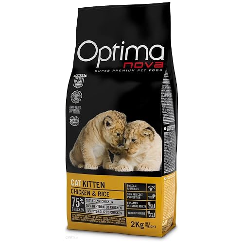 Optima Nova Comida para gatitos, Pollo y arroz, 2 Kg