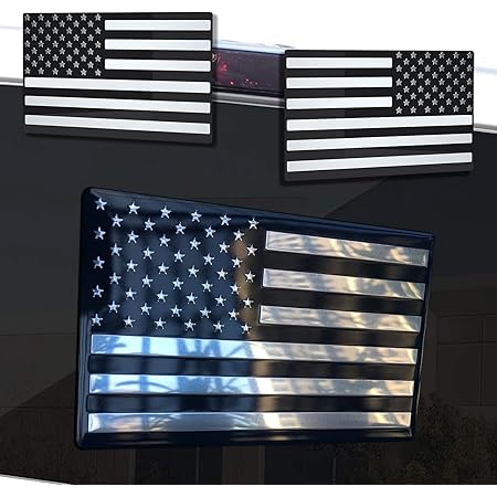 American Flag Car Emblem 2 PACK) 3D METAL American Flag Sticker Decal Emblem Truck Car Boat RV Fridge 3 X 5 American Flag - Foto 8
