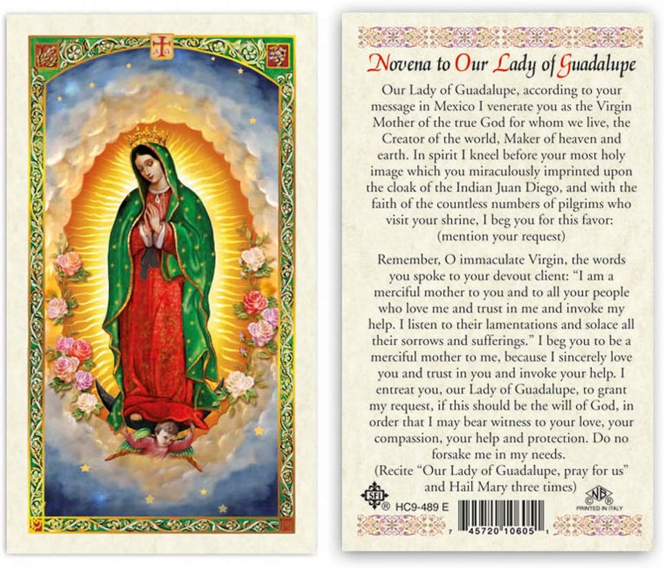 Novena to Our Lady of Guadalupe Laminated Prayer Cards Pack of 25