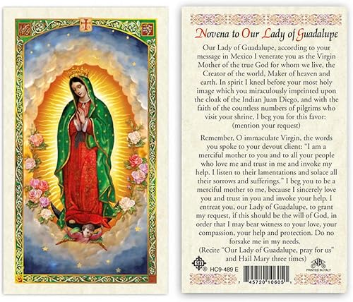 Novena to Our Lady of Guadalupe - Tarjetas laminadas de oración (25 unidades)