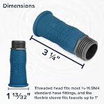 Camco Water Bandit | Features a Highly Flexible Silicone-Polymer Sleeve & ABS Male Water Hose Connection | Works with Damaged or Stripped Faucet Threads or Faucets Without Threads (22484)