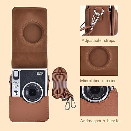 Voor FUJIFILM instax WIDE Evo Beschermende Crystal Shell Case met Riem