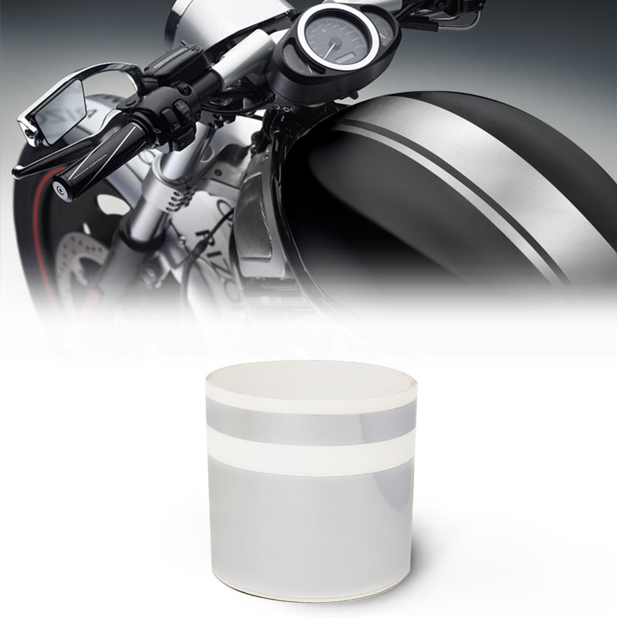 Quattroerre 10678 Adhesive Strips Bike R Stripe Double for Motorcycle, Chrome