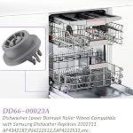 4-pack DD66-00023A Dishwasher Wheels Lower Upper Rack Roller (4-Pack) - Compatible Replacement for Samsung Dishwasher DD61-00222A