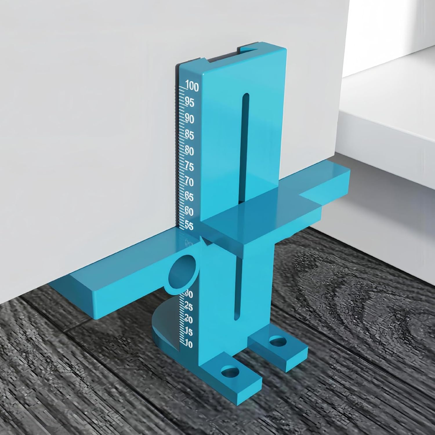 Cabinet Door Jig, Adjustable Aluminum Positioner, Accurate Woodworking Clamp Tool, Long Durable Installation Fixture, Professional Accessory for Apartment Office Furniture Home DIY Projects