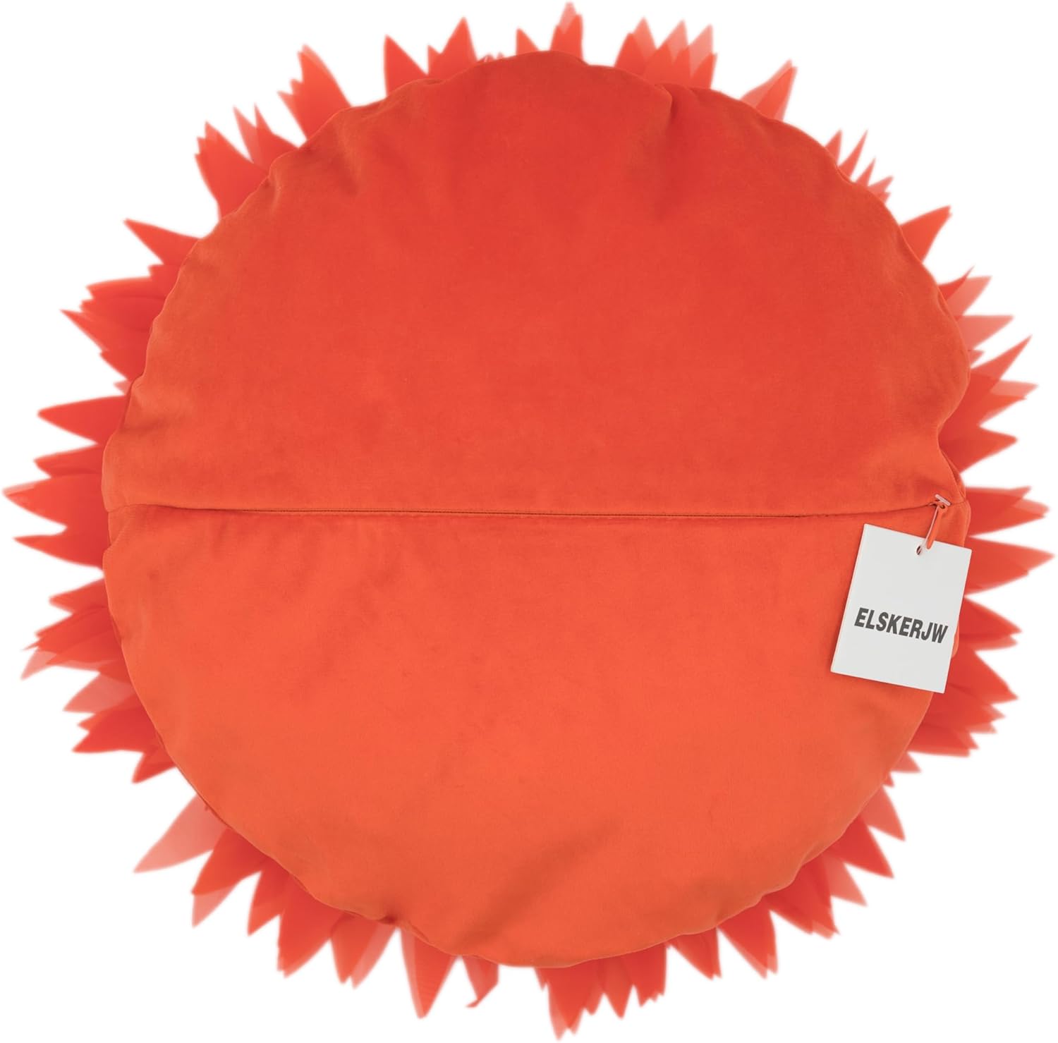 3D Flower Throw Pillow Decorative Daisy Accent Pillows Handmade Cute Round Velvet Floral Cushion with Insert for Couch Bed Chair Car Living Room Bedroom Home Decor 12Inch Vibrant Orange