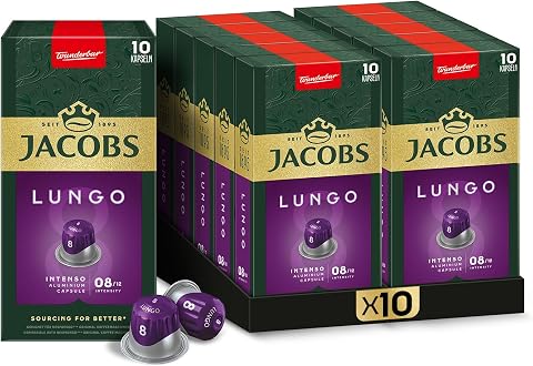 Jacobs Kapsül Kahve Lungo 8 Intense x 10 Paket