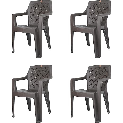 CELLO Squid Chair Set of 4, Matte Brown