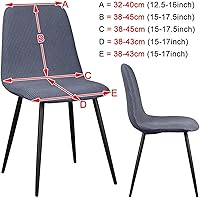 Vista 3 de Funda para silla, 4/6 unidades, de terciopelo, elástica, para comedor, funda para silla para el hogar (T1-01, 4 piezas)