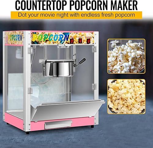 Miniatura 3 de Máquina comercial de palomitas de maíz con hervidor de 8 onzas, máquina de palomitas de maíz para encimera de 850 W para 48 tazas por lote, estilo