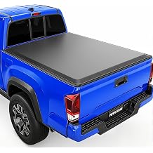 PZ Soft Roll Up Truck Bed Tonneau Cover Compatible with 2016-2023 Toyota Tacoma 5FT 60.5" Bed with Deck Rail System Excl. Trail Edition