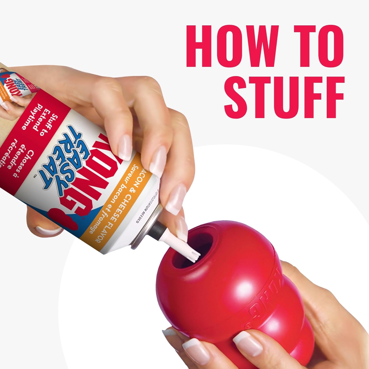 KONG Dog Treats Combo Pack - Includes Bacon/Cheese Snacks & Easy Treat Bacon/Cheese Spray - Toy Filler - for Training, Playtime & More - for Small/Medium Dogs