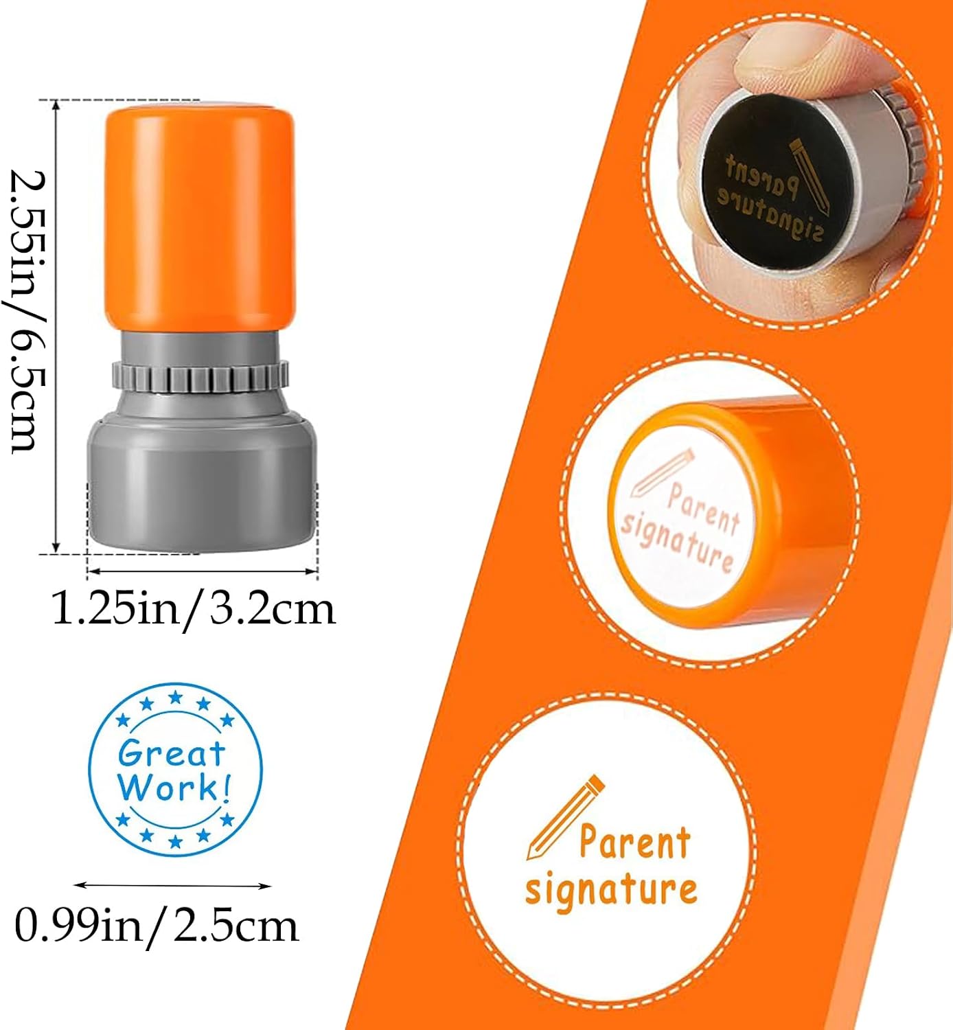 8 Pack Teacher Stamps Self Inking - Teacher Classroom Grading Stamp image 2