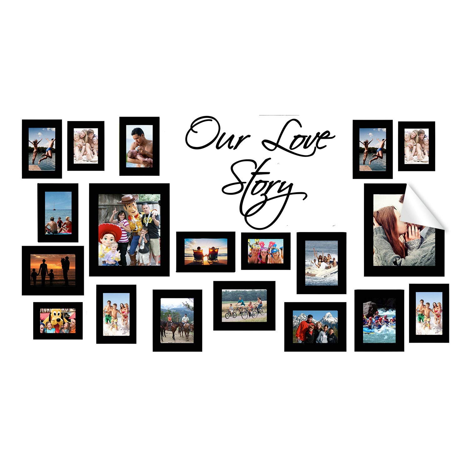 Cadres photo autocollants vinyl pour créer un pèle-mêle polaroïd unique dans son salon