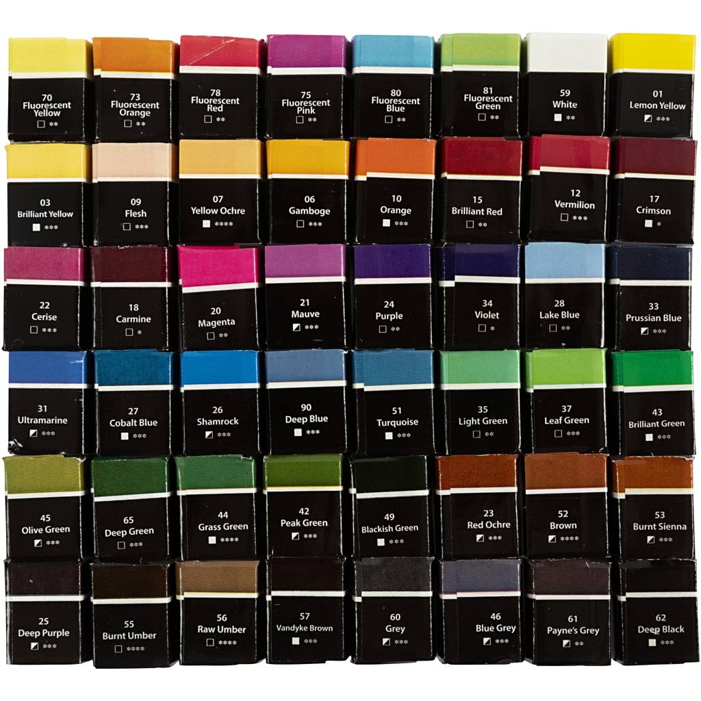 Pigment Art Proff Patelnie akwarelowe, kolory standardowe, jeden rozmiar