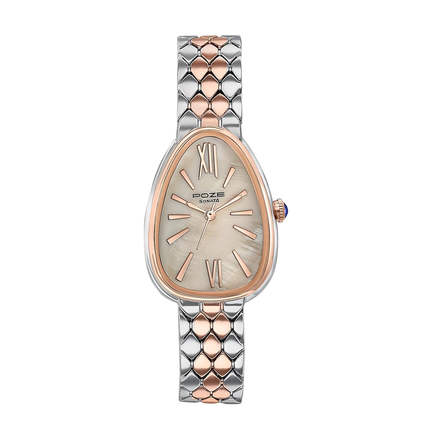 Sonata Poze 6 Cinnamon City Ladies Quartz RG MOP Round Dial Women’s Watch | Solid Strap Material | Watches for Women Analog – SP80135KM01