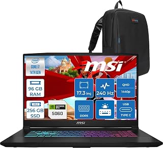 MSI Katana 17 Hx Intel Core I7 14650HX 96GB Ddr5 256GB SSD Freedos RTX5060 8gb Gddr7 115W 17 Inç 2k QHD(2560X1440) 240HZ Gaming Laptop B14WFK216XTRF36 + Zetta Çanta