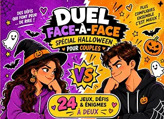 Duel Face-à-Face: Spécial Halloween pour Couples – 24 Jeux, Défis et Énigmes à Faire à Deux