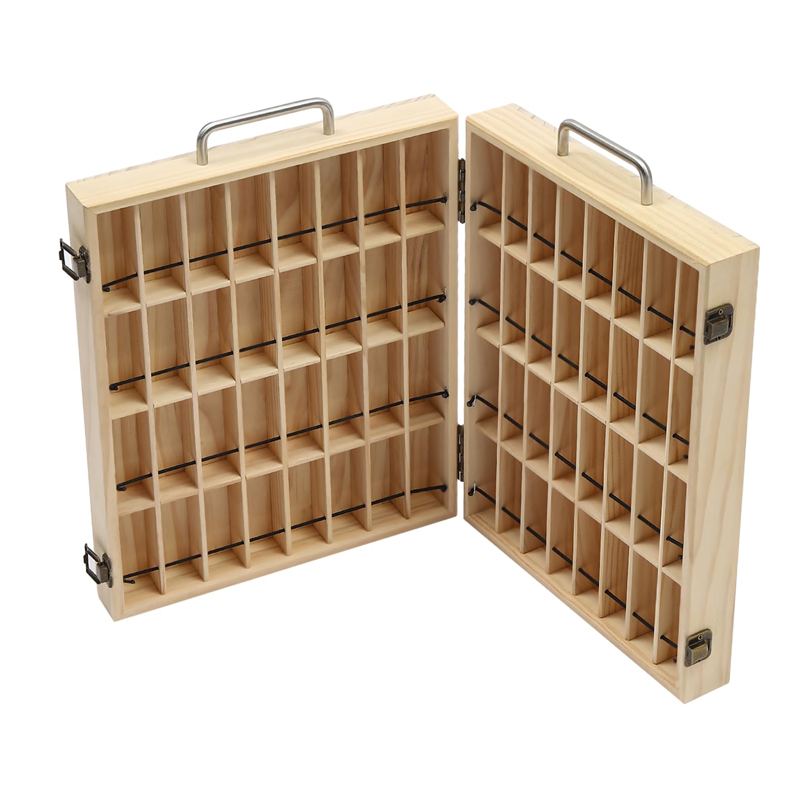 64 Löcher Ätherische Öle Aufbewahrung Holzbox Aromatherapie