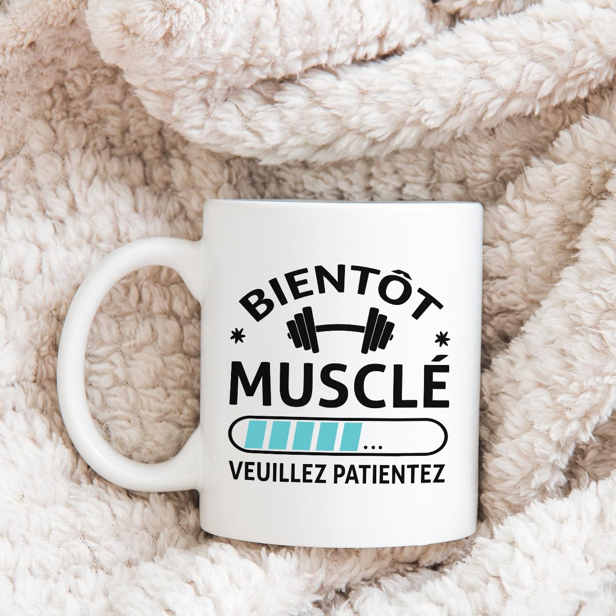 Tazza Umoristica 'Presto Muscoloso' – Idea Regalo Divertente Per Amici, Colleghi E Parenti, Capacità 325 Ml, Ceramica Di Qualità, Stampata In Francia