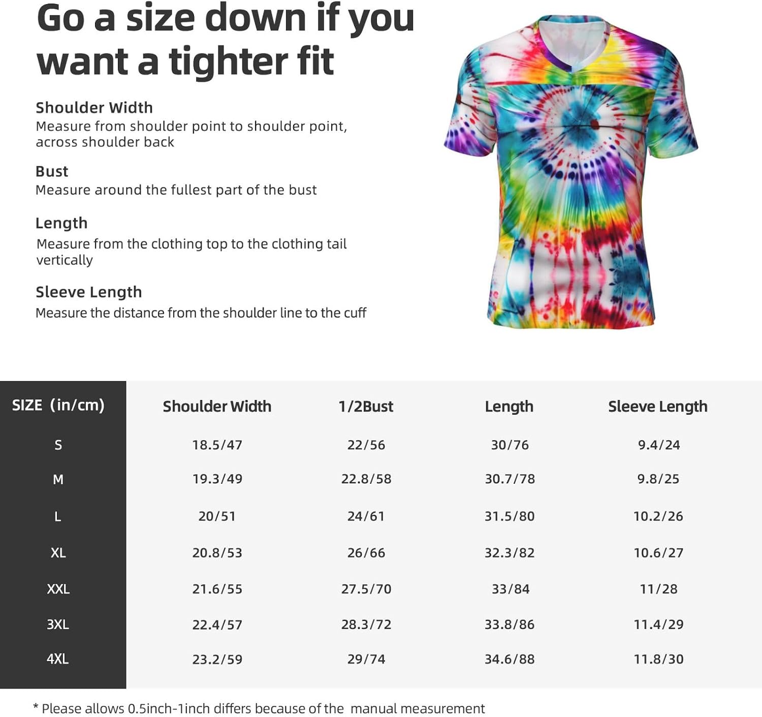 Tie Dye Hippies Rugby Football Jersey for Men, Comfortable V-Neck Loose Fit Top for Team Sports Athletics