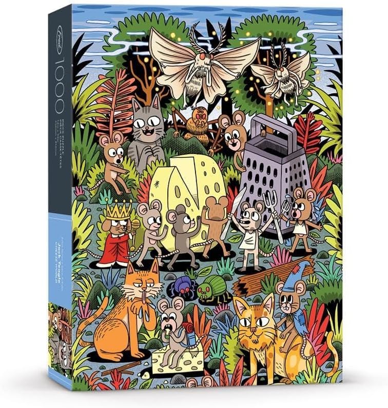 Genuine Fred Cheese World by Jack Teagle, 1000 Piece Puzzle, Multicolored (5280370)