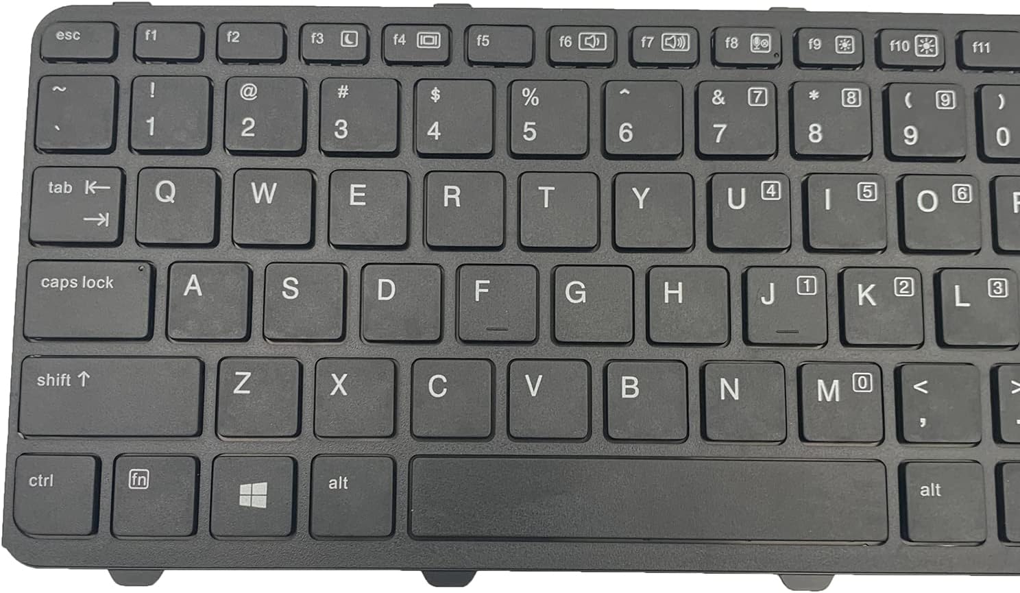 Laptop Replacement Keyboard for HP PROBOOK 640 G1 645 G1 Black US Layout 738688-001 736653-001 V139426BS1 with Frame Without Pointing Stick