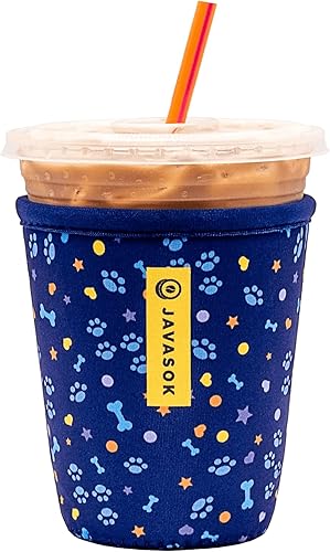 Sok It Java Sok - Funda de neopreno aislada para taza de café helado y soda fría (patas y huesos, SML paquete de 3)