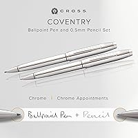 Vista 2 de Cross Coventry - Juego de regalo de bolígrafo y lápiz de cromo pulido