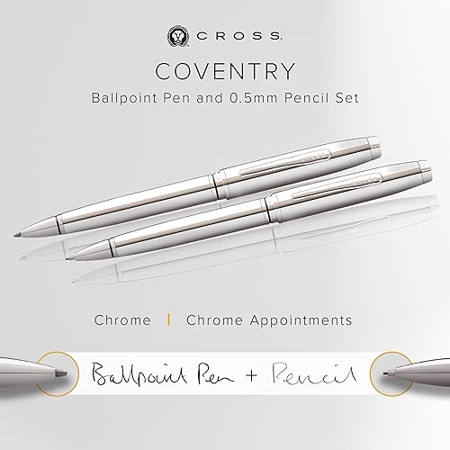 Miniatura 2 de Cross Coventry - Juego de regalo de bolígrafo y lápiz de cromo pulido