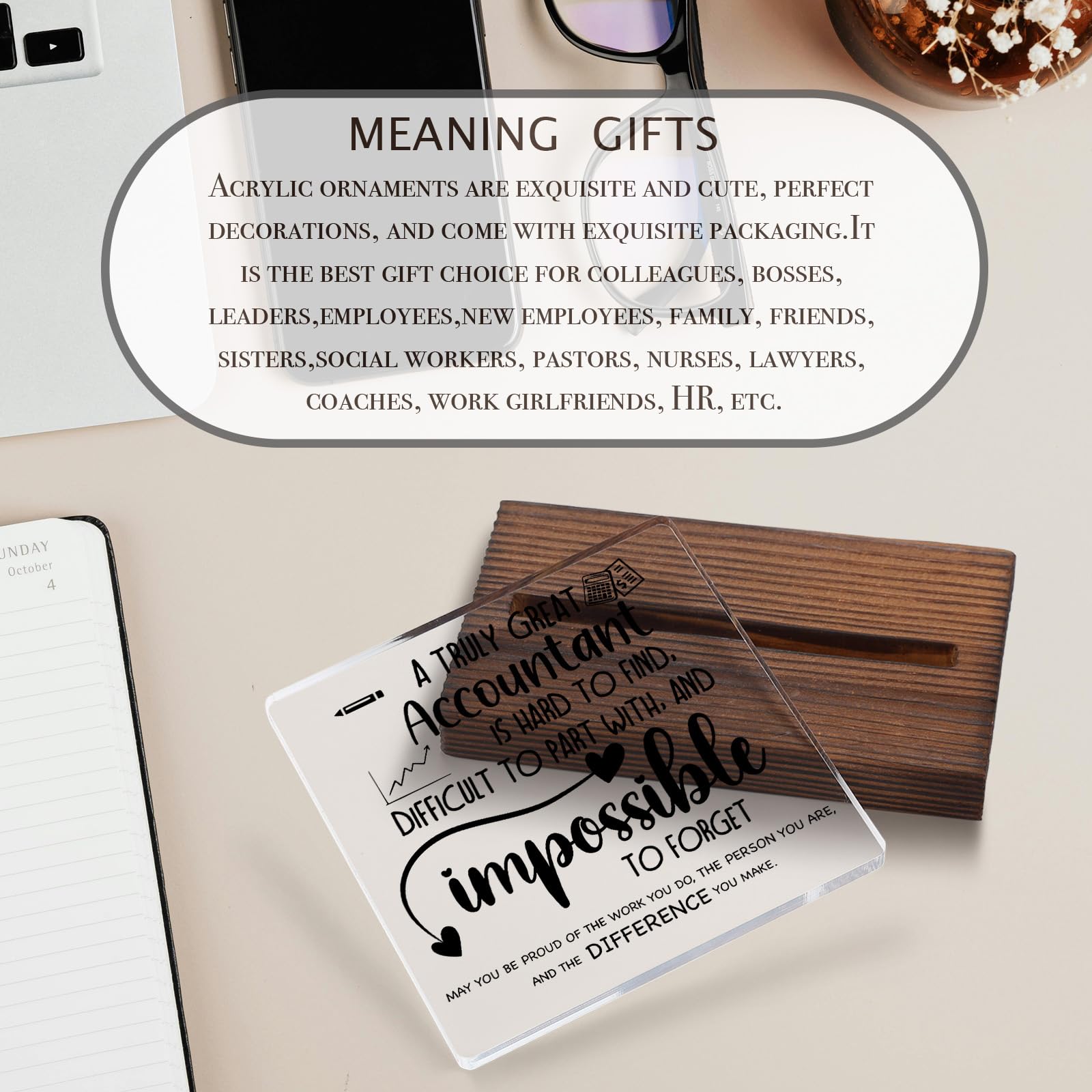 Accountant Gifts, Accountant Office Decor, Accountant Gifts for Women Men, Accountant Appreciation Thank You Gifts Accountant Gifts Tax Season Decorative Signs Plaques ABC80