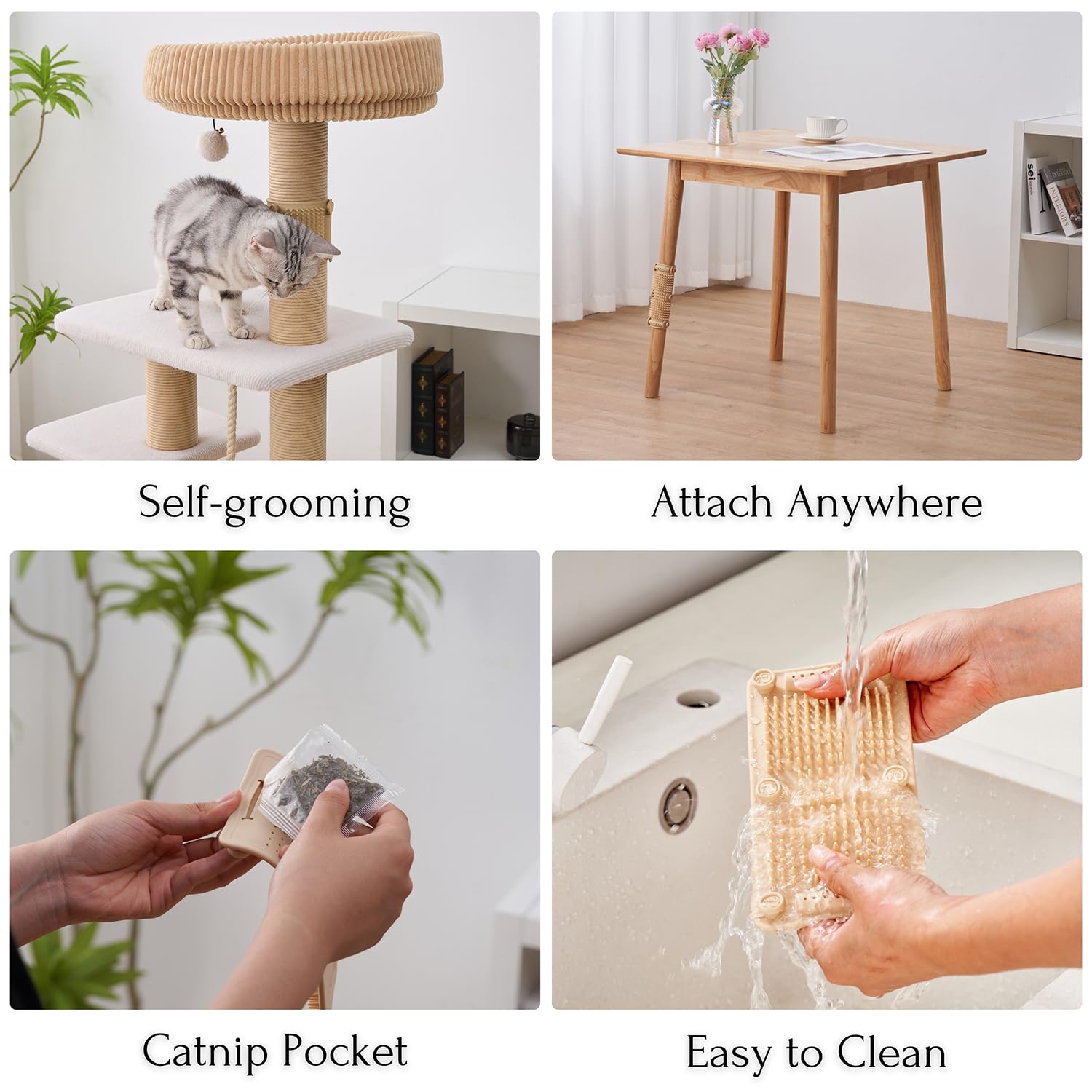 Petpals Pet Hair removal Tool, Portable Flexible Cat Massager,2 in 1 Pet Grooming Glove, Cat/Dog Hair Removal Brush for Rugs, Couch, Furniture, 3 in 1 Bundle,Valuable Kit